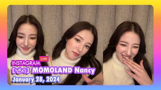 Download lagu [ 낸시 ] MOMOLAND Nancy Instagram Live - 20240128 mp3