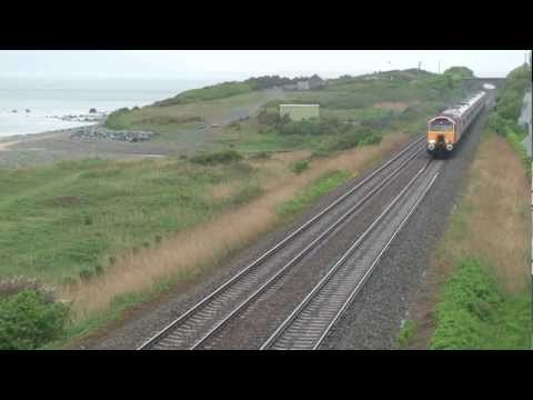 57302 and 390001 on 1D83, 08:50, London Euston - Holyhead
