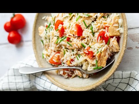salade de riz au thon et tomates - tuna and tomato rice salad