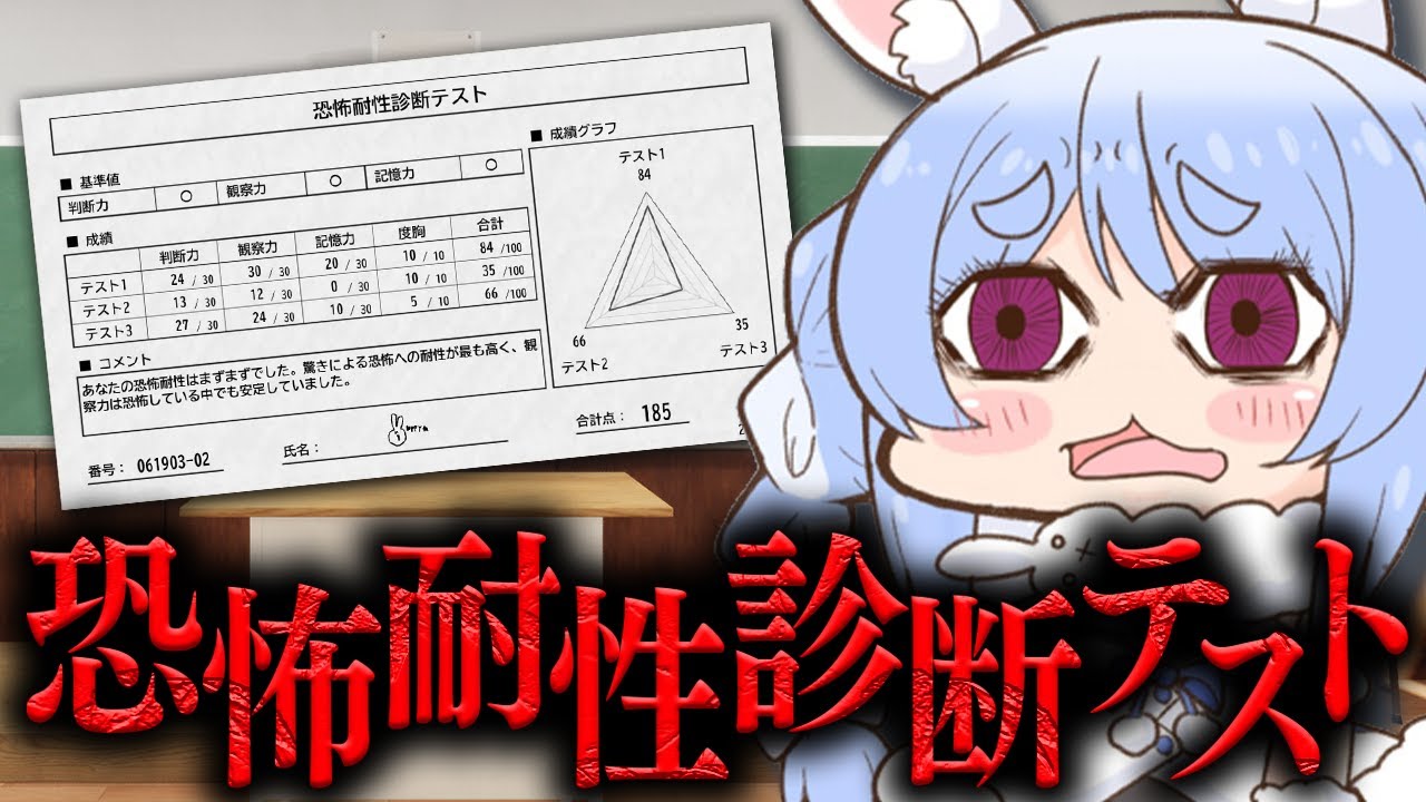 【恐怖耐性診断テスト】ぺこーらの恐怖耐性はどのくらい!?テストしてみます!ぺこ!【ホロライブ/兎田ぺこら】