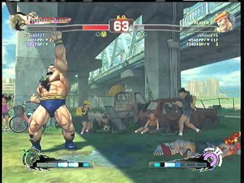 SSF4AE:  Zangief (Gaea0127) vs.  Adon (oshino215)    SD