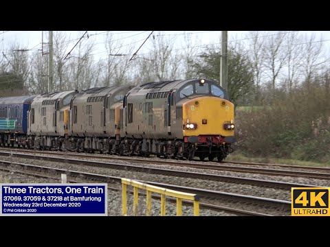 37069, 37059 & 37218 at Bamfurlong - 23rd December 2020