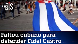 Ditadura de Cuba arma protesto para defender regime autoritário, mas passa vergonha