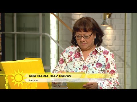 Ana Maria från Ludvika "vikarierar" som triss-skrapare - Nyhetsmorgon (TV4)