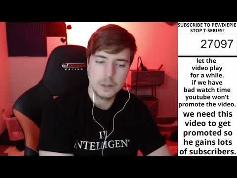 Mr Beast saying PewDiePie 100,000 times except its 6 seconds long