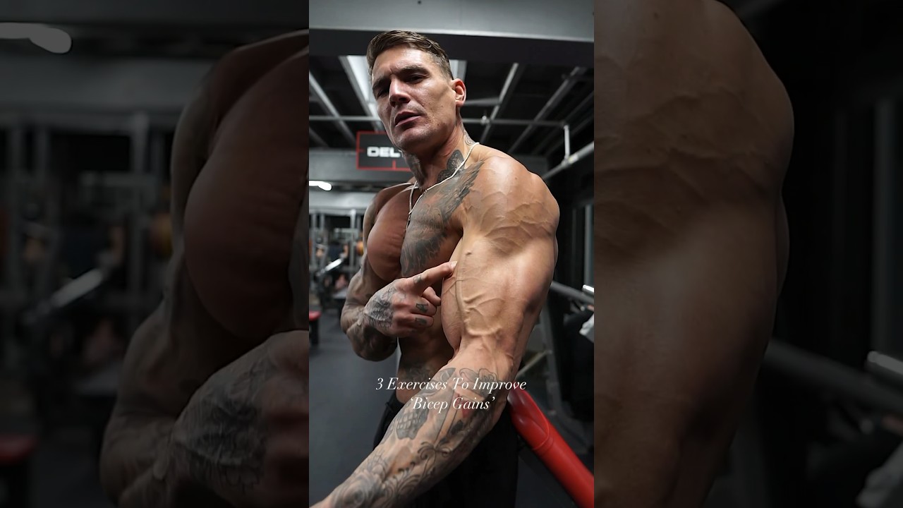 Improve your ‘Bicep Gains’ with these 3 exercises & tips💪#biceps #bodybuilding