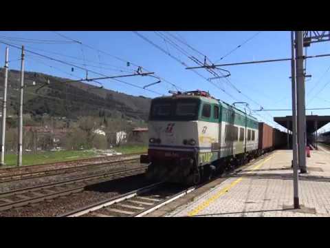 IL SALUTO DEL CAIMANO E.655 541 CON MERCI IN TRANSITO LENTO A PRATO CENTRALE. 7 - 4 - 2018