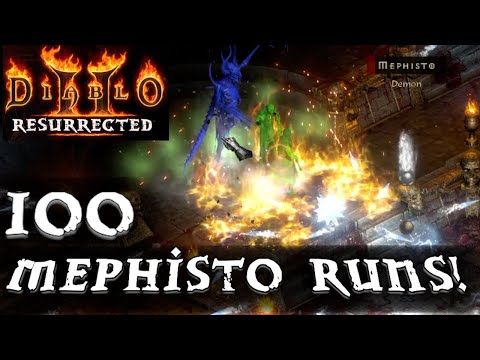 Diablo 2 Resurrected:  100 Mephisto Runs Drop Highlights!!!