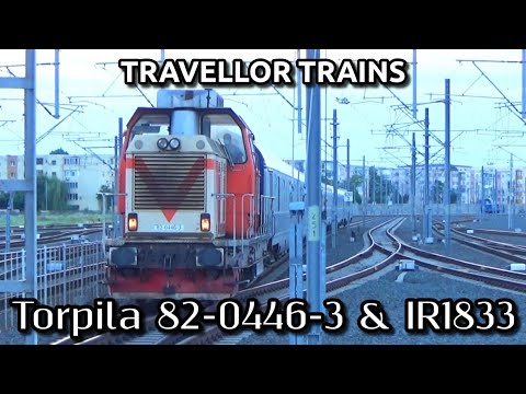 Torpila 82-0446-3 sosește în stația Arad cu IR1833 Iași - Timișoara Nord