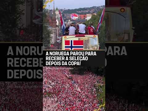 PQP, OLHA A FESTA ABSURDA QUE A NORUEGA FEZ PRA CHEGADA DE SUA SELEÇÃO! #shorts