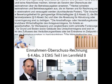 Einnahmenüberschussrechnung (EÜR) Teil I im Lernfeld 8