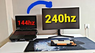 How to connect a 144hz Gaming Laptop to a 240hz Gaming Monitor🔥(Tips and Tricks Guide🤩😍😍)