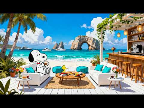 Snoopy & Woodstock in a Luxury Summer Beach Lounge ☀️🌊 Chill Lofi for Relax, Focus & Work