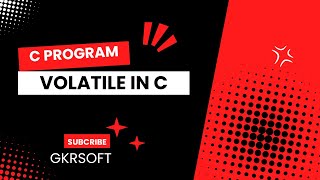 Volatile in C | Volatile | Embedded System | C Programming language