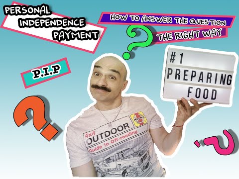 HOW TO ANSWER #PIP QUESTION - #1 PREPARING FOOD - MINI SERIES personal Independence payment
