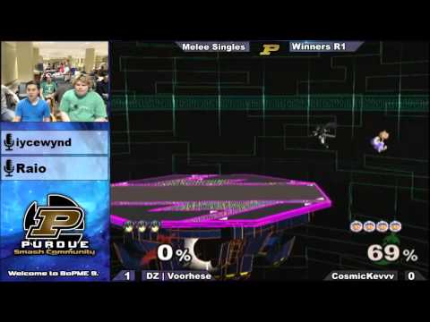 BoPME 9 Melee - CosmicKevvv (Falco + Ice Climbers) vs. DZ | Voorhese (Pikachu + Marth) Winners R1