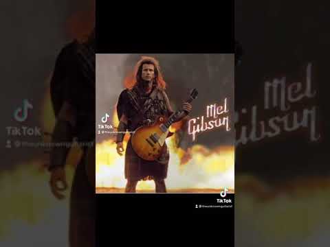 Mel Gibson Shreds  Les Paul Braveheart party