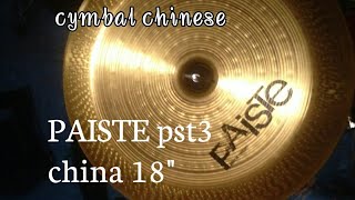 Video thumbnail for PAISTE PST3 18" CHINA CYMBAL CHINESE by Kowbel channel