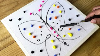Colorful Butterfly Painting / Abstract Painting Demo / Acrylic Painting Technique / Easy / Relaxing