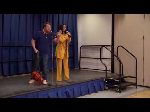 Cardi B at the old people party with James Corden!