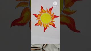 Sun painting of oil pastel colour easy step by step #drawing