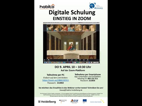 Digitale Schulung "Einführung in Zoom"