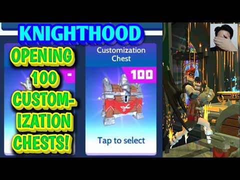 Knighthood - opening 100 Customization Chests (10x10). One Unique