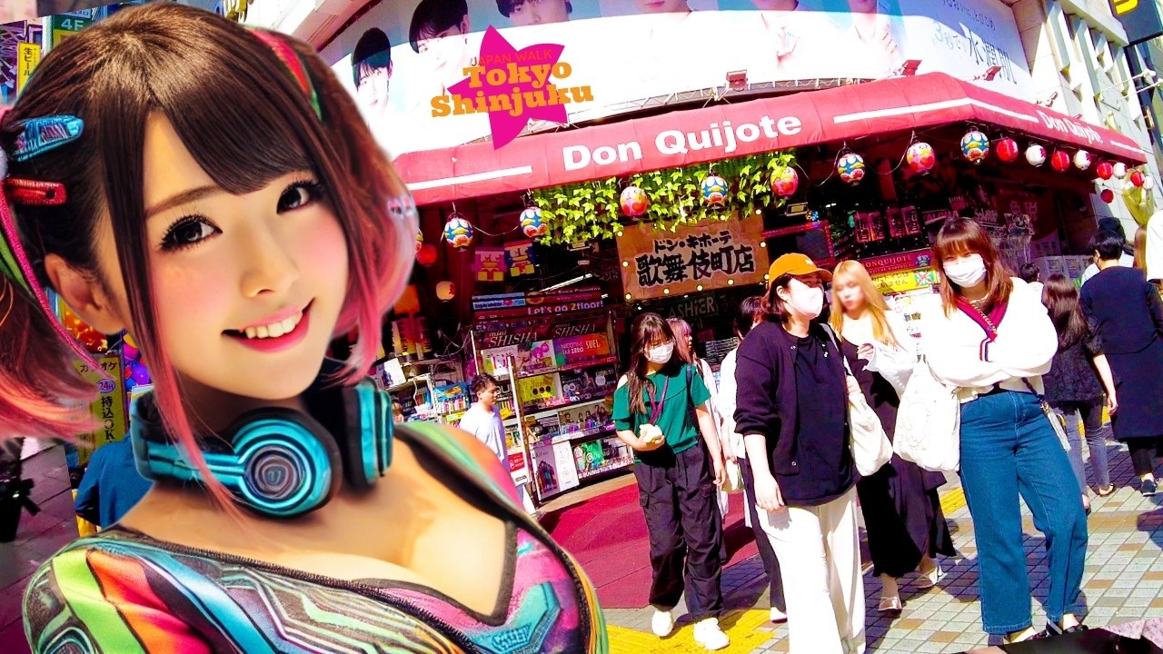 Tokyo Shinjuku 👍 Dazzling town 💖 4K Nonstop 1 hour