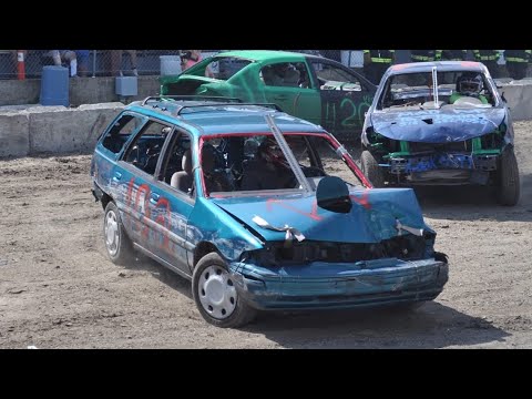 Bonestock Compacts Heat 3 - 2025 Clinton County Fair Demolition Derby (Show 1)
