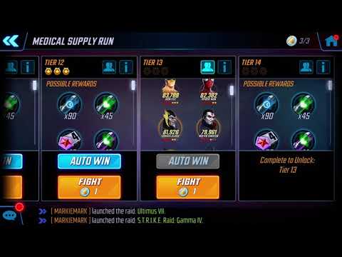 Marvel strike force.MSF. Medical Supply run tier 13