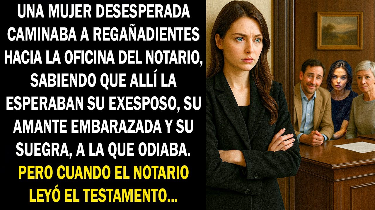 Una mujer desesperada caminaba a regañadientes hacia la oficina del notario, sabiendo que allí...