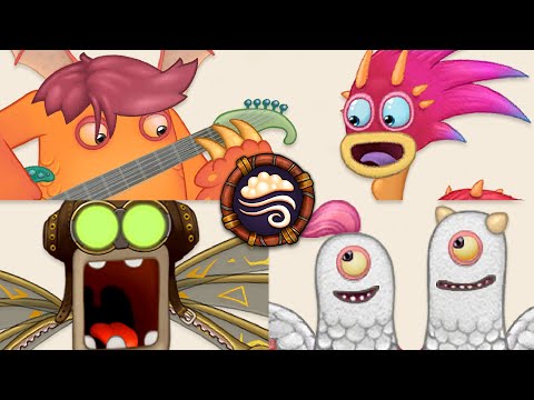 Air Island - All Monster Sounds & Animations (My Singing Monsters)