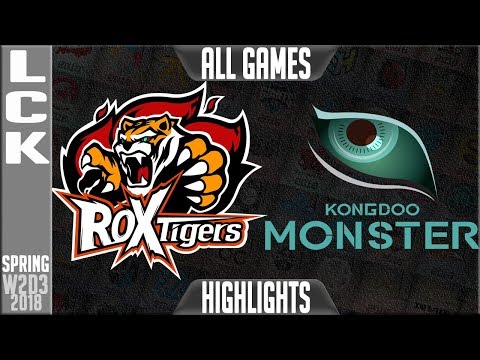 ROX vs KDM Highlights ALL GAMES | LCK Spring 2018 S8 W2D3 | ROX Tigers vs Kongdoo Monster Highlights