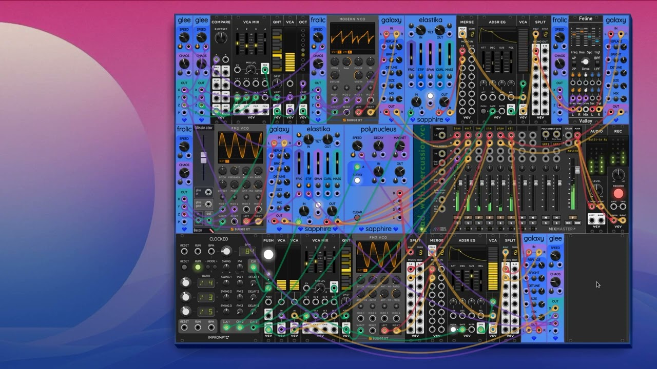 VCV Rack - Sapphire Galaxy - "Tree Consciousness" - old school synth