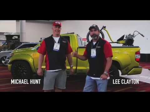 TredWear Installing our tire graphics kit on Rutledge Woods truck at SEMA 2016