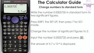 Change numbers to Standard Form [Science notation] using SCI mode (Casio calculator, , fx-83GT)