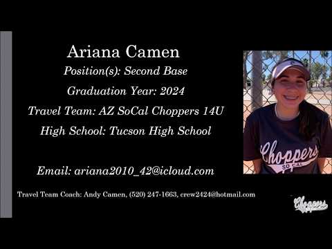 Ariana Camen Softball Skills Video - 2024 Second Base