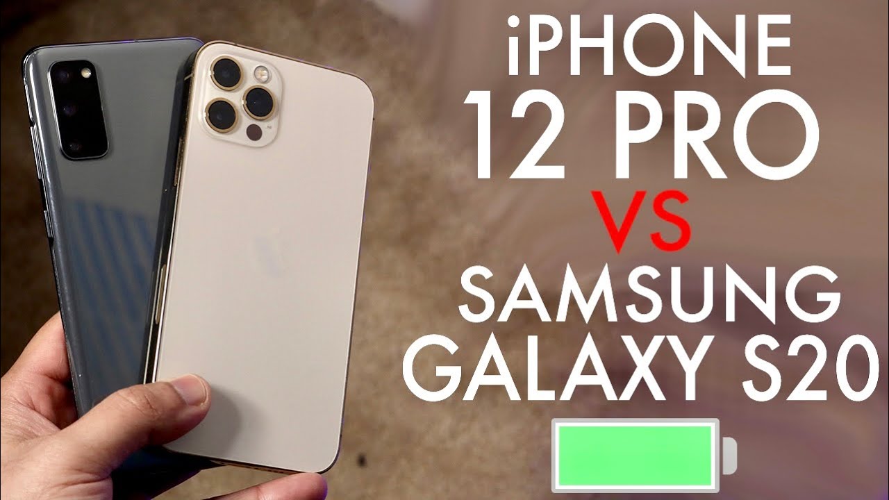 iPhone 12 Pro Vs Samsung Galaxy S20 Full Battery Comparison!