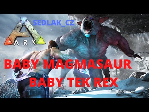 Ark survival evolved Genesis # 28  Baby Magmasaur + Tek Rex