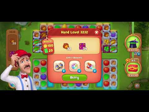 Playrix Gardenscapes Hard Level 3232 Gameplay - HD / DONE