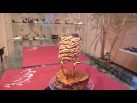 Brand new briar pipe PARONELLI bent handmade coral natural - eBay item number: 401364918307