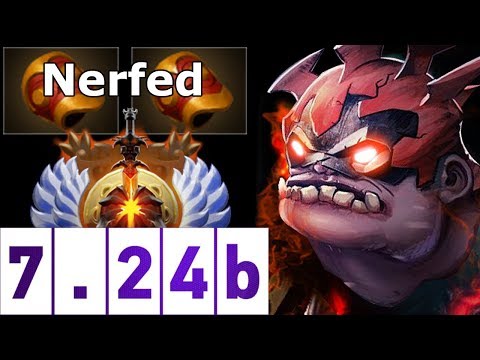 7.24b PUDGE MID with 2x Bracers after a Big Nerf Update Dota 2 | Genius Pudge
