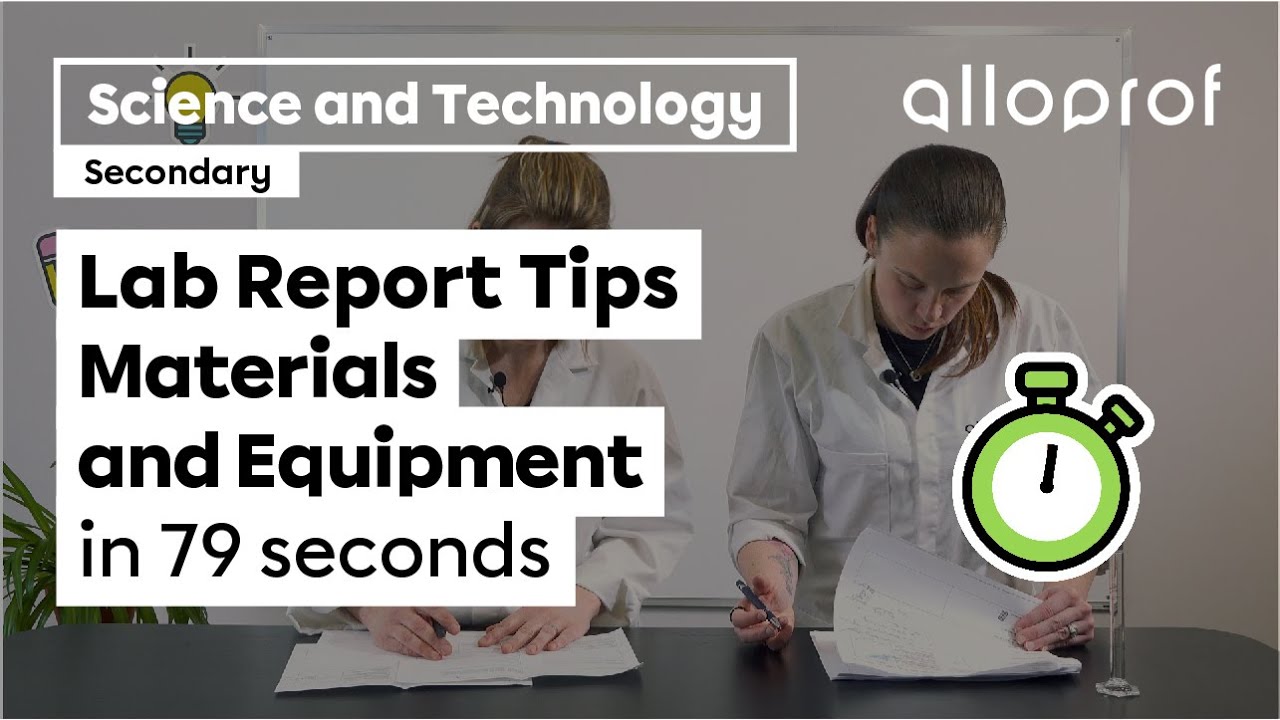 Lab Report Tips - Materials and Equipment