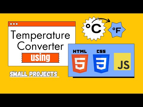 Temperature Converter Html Css Javascript Web Development