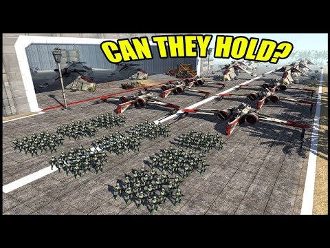 Can Commander Doom's CLONE ARMY hold the AIRSTRIP? - Men of War: Star Wars Mod Battle Simulator