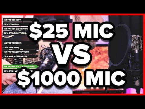 $25 MIC VS $1000 MIC: Neewer NW-700 vs. AKG C414B XLII - Condenser Microphone Shootout Vocals Guitar