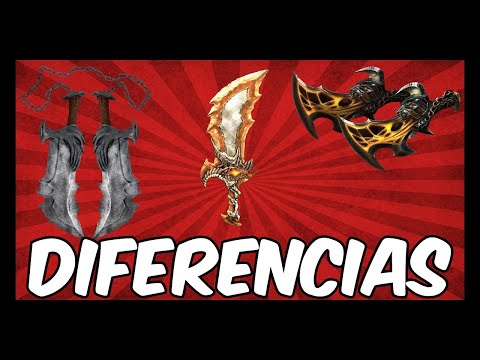 ESPADAS DE CAOS, ESPADAS DE ATENEA y ESPADAS DEL EXILIO (God of War) | Diferencias