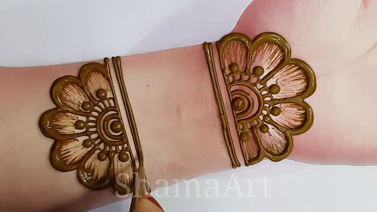 easy arabic hand mehndi design for beginners by shama art
