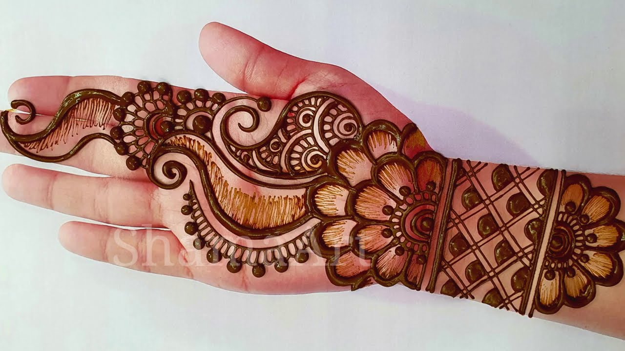 easy arabic hand mehndi design for beginners by shama art