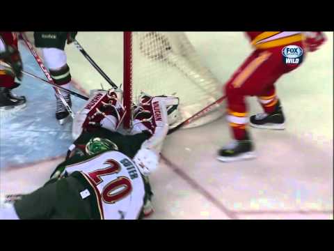 Matt Stajan goal 2-1 Feb 23 2013 Minnesota Wild vs Calgary Flames NHL Hockey